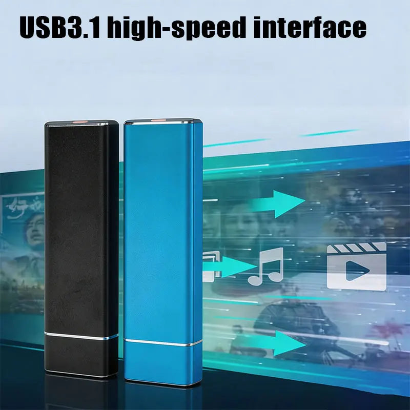 High-speed USB 3.1 portable SSD 2TB external solid state drive 1TB 4TB original large capacity for PC laptop Mac mobile phone ta