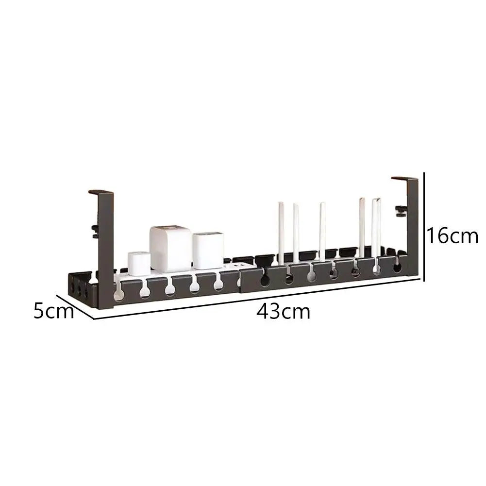 Clamp-On Under-Desk Cable Tray, Fixed or Extendable