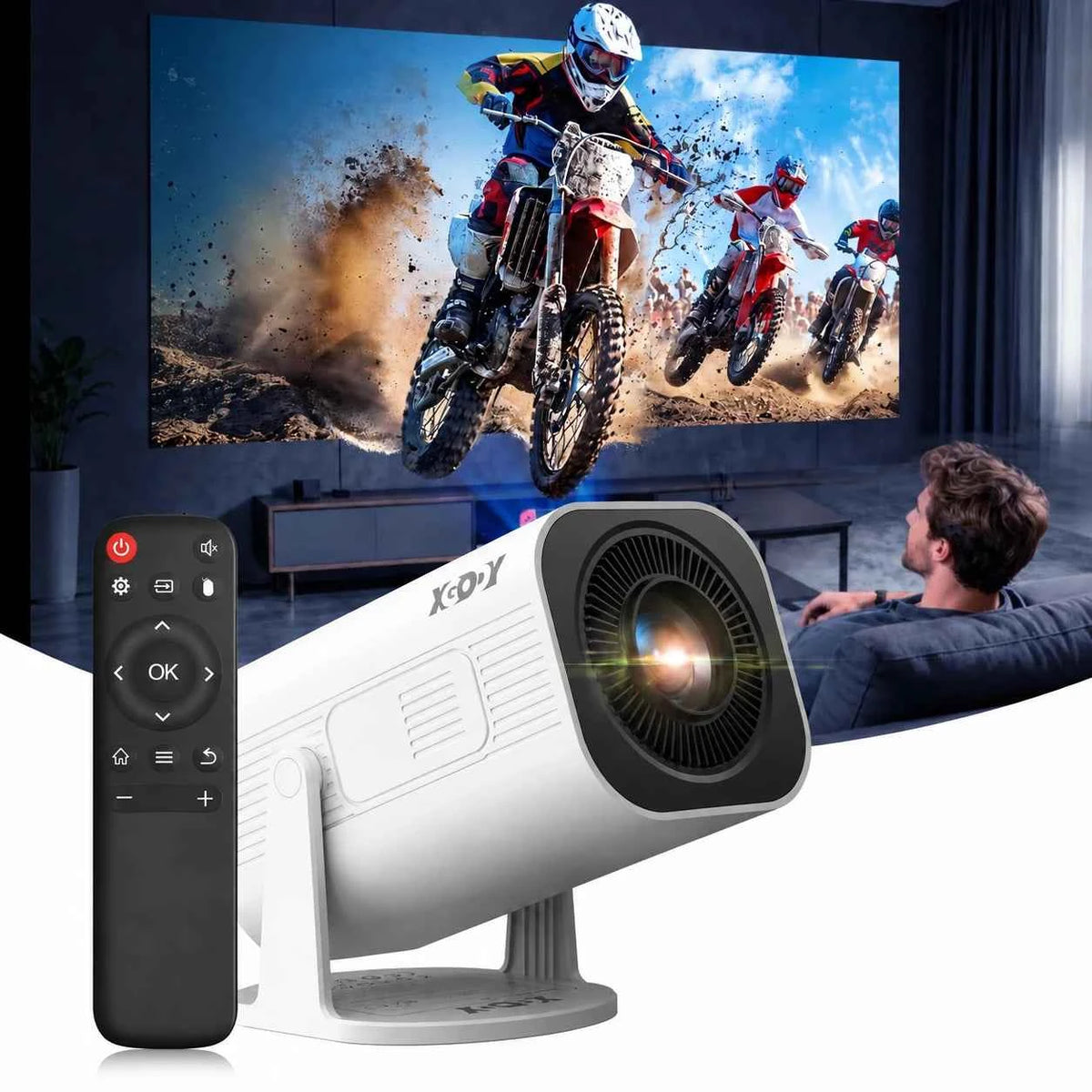 Portable Mini Projector 4K Input WiFi 6 Bluetooth 5.4