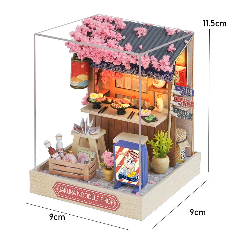 Kit de quarto em miniatura DIY, opções de modelos