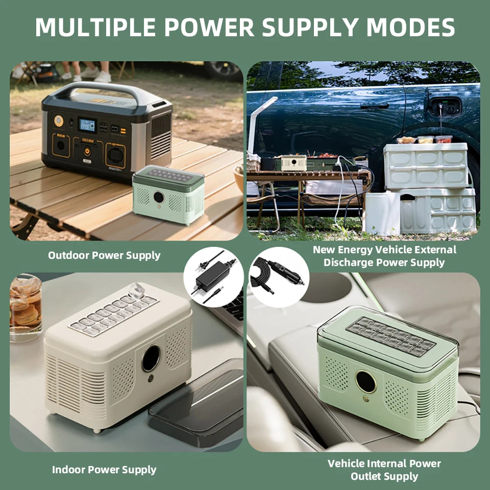 Portable Car Ice Maker Dual Use for Car & Home Perfect for Outdoor Camping Dormitory and Family Use Ice Ready in 15 Minutes 