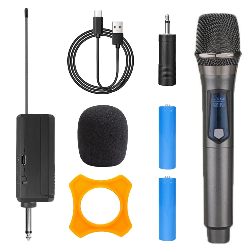 Oplaadbare UHF handheld microfoonsysteem