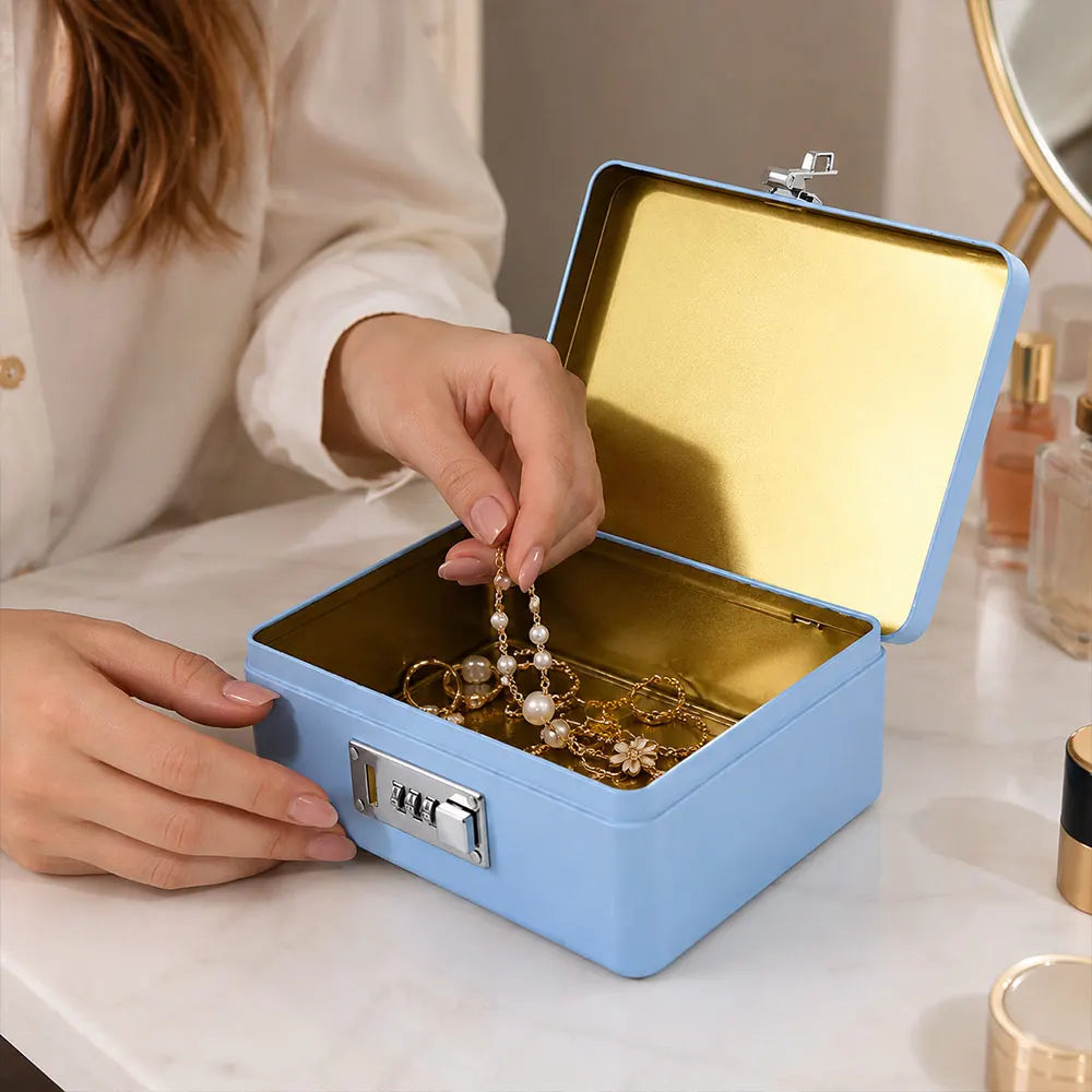 Metal Combination-Lock Storage Box