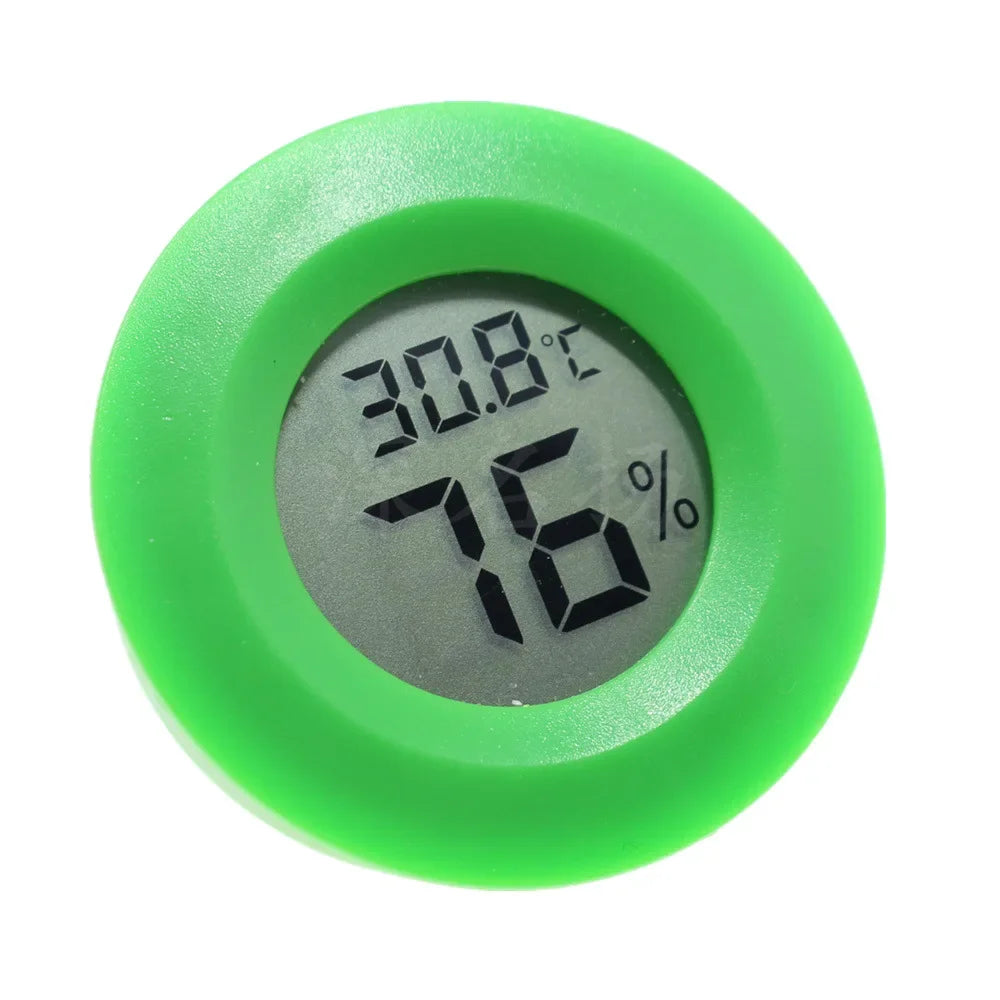Round Digital Thermometer and Hygrometer for Terrariums