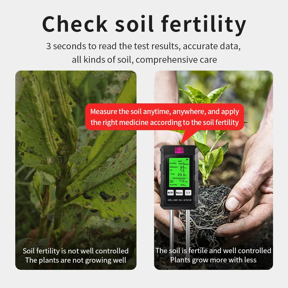 Six-in-One Digital Soil and Environment Meter