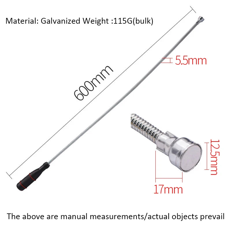 Flexible Magnetic Pickup Tool, Two Head Options