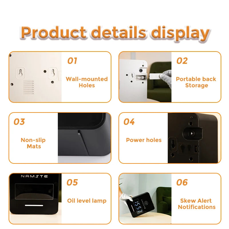 WiFi Bluetooth aromaterapeutický difuzér 300 ml pro velké prostory