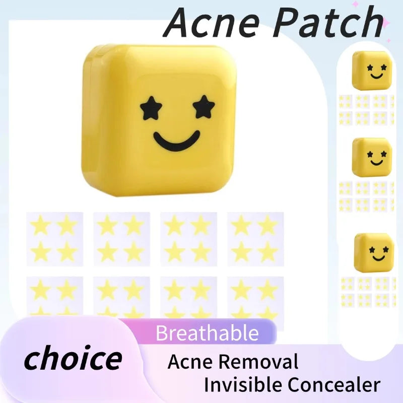 Hydrocolloid acne patch Star shape Cute Colorful Acne removal Concealer invisible acne mask with Makeup mirror makeup tool