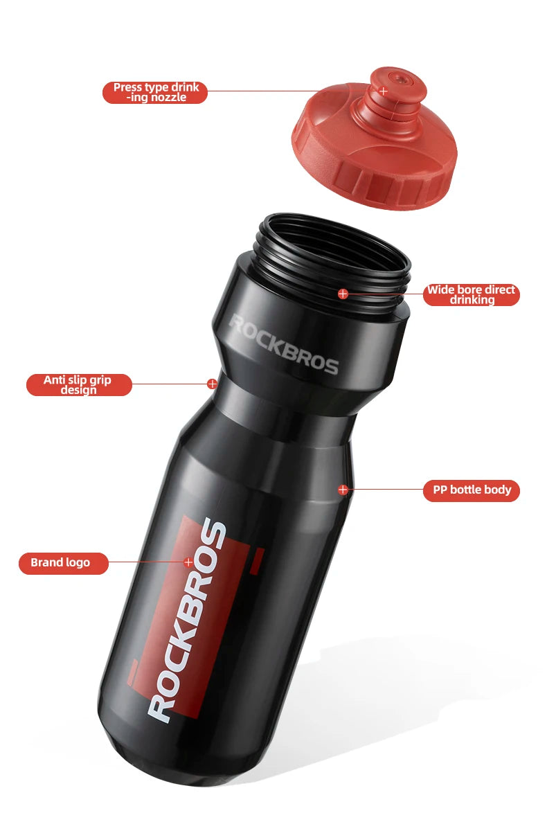 750 ml dviračio gertuvė, nepraleidžianti skysčių, sportinė gertuvė dviračiams