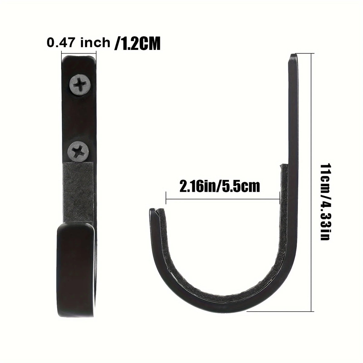 Padded Steel Wall Hangers, Pair
