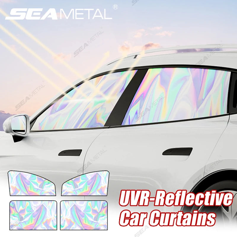 SEAMETAL Magnetic Car Window Sun Shade UV-Blocking Sun Protection Anti-Glare Privacy Curtains for Baby Summer Cooling Sunshade