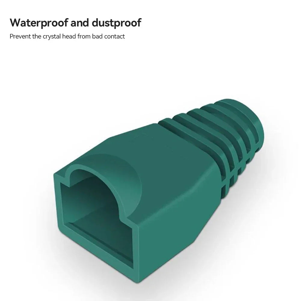 100 pezzi copri-cavi RJ45 per connettori Ethernet CAT5E/CAT6