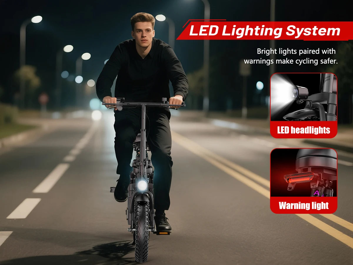 Adults Folding Electric Bike 500W 48V 15Ah 14 Inch
