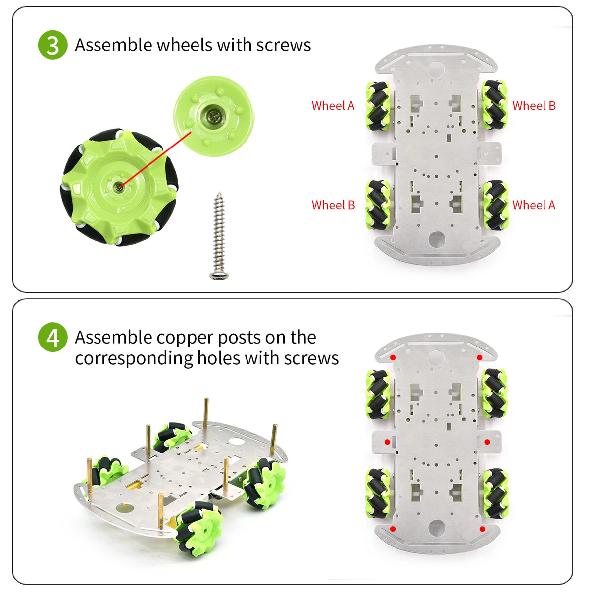 4WD Mecanum-Wheel Robot Chassis Kit