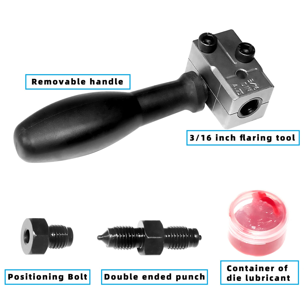 3/16-Inch Brake Line Double Flaring Tool
