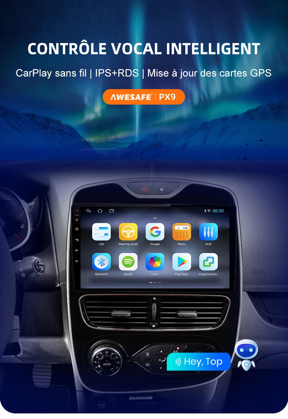 AWESAFE PX9 autorádio pre Renault Clio 4