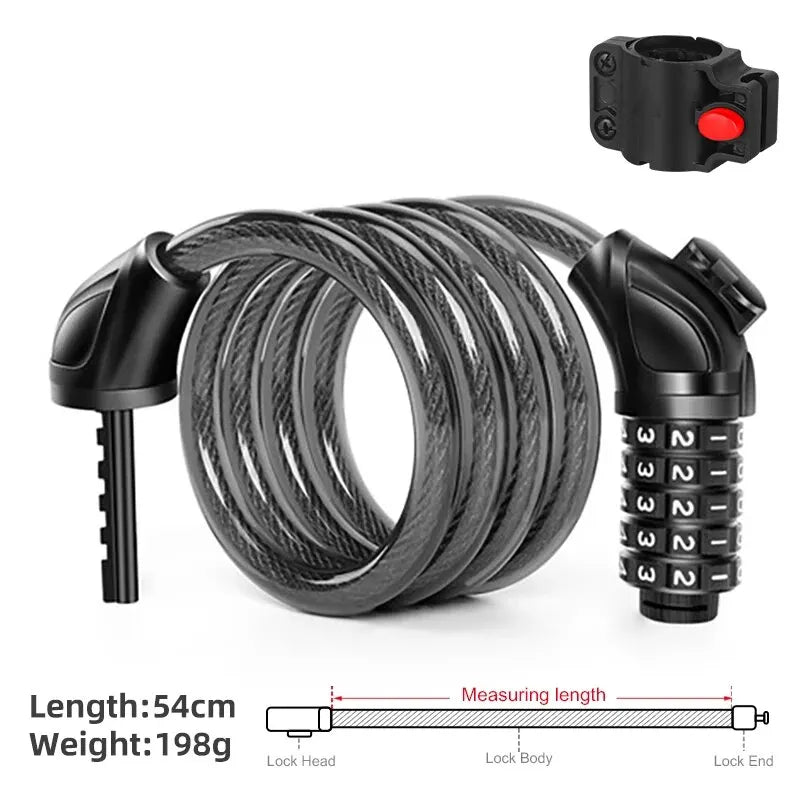 54 cm Combination Bicycle Cable Lock