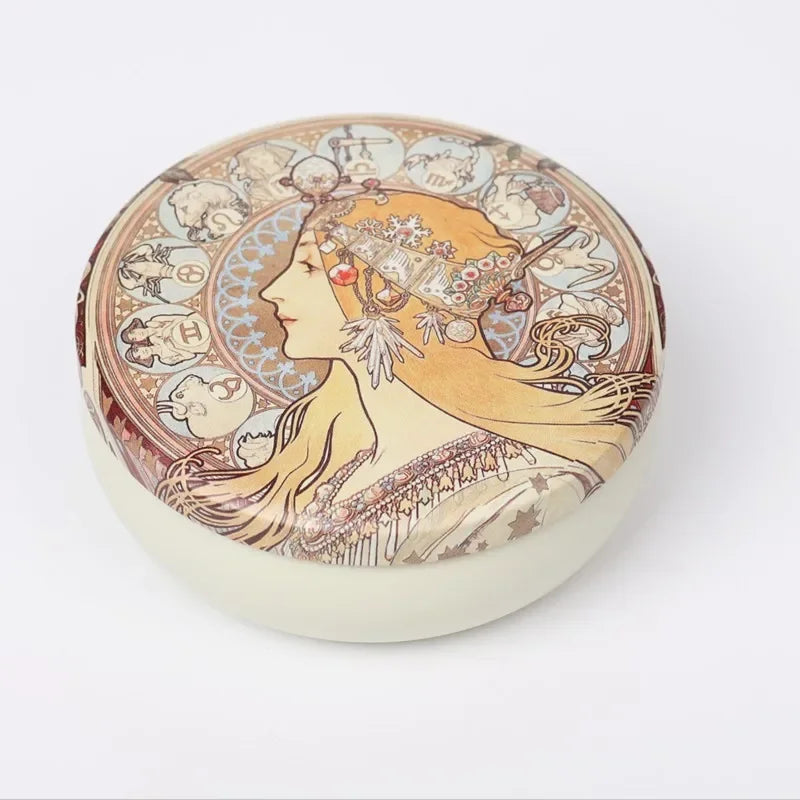 Round Tinplate Storage Tin, 10.7 cm, for Sweets and Tea