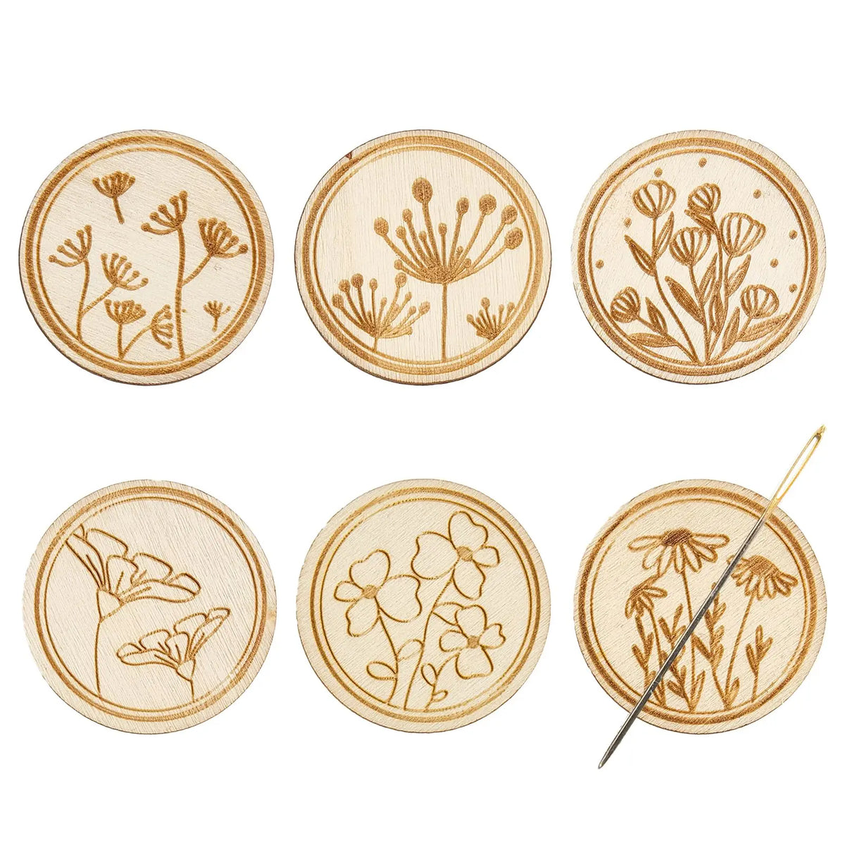 2 Wooden Magnetic Needle Minders