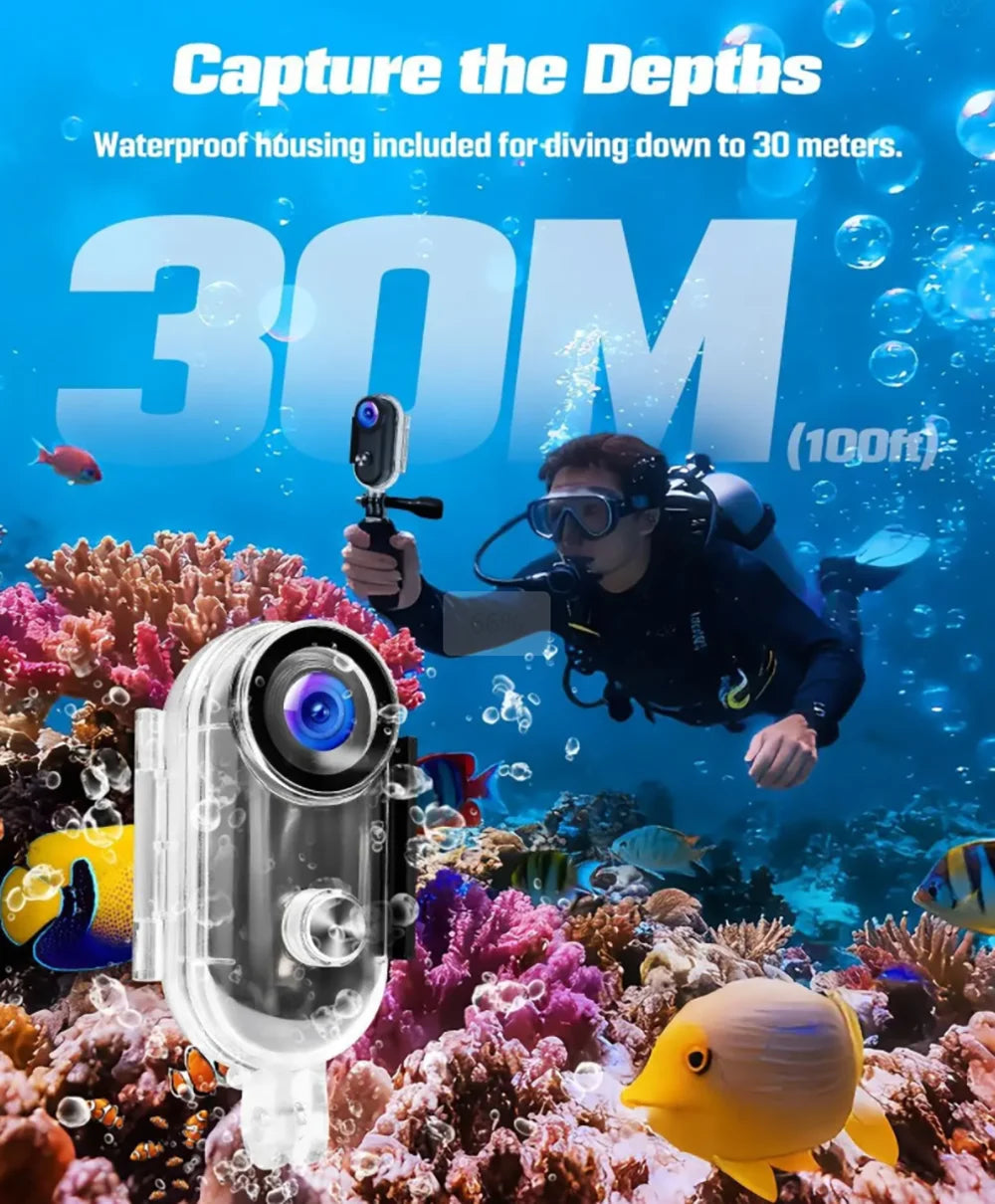 4K Mini Action Camera with WiFi and Waterproof Design