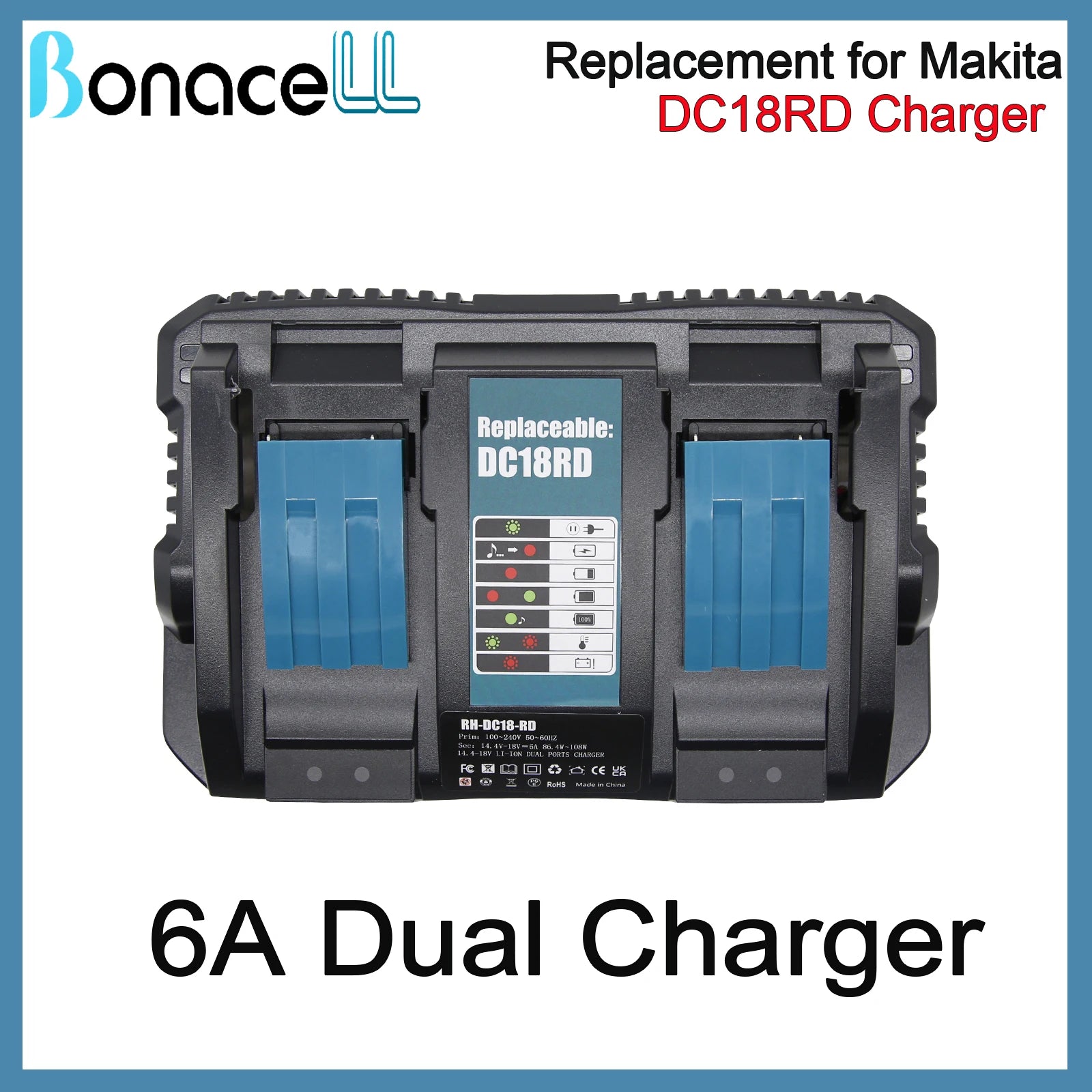Makita 18V Double Charger EU Plug Replacement