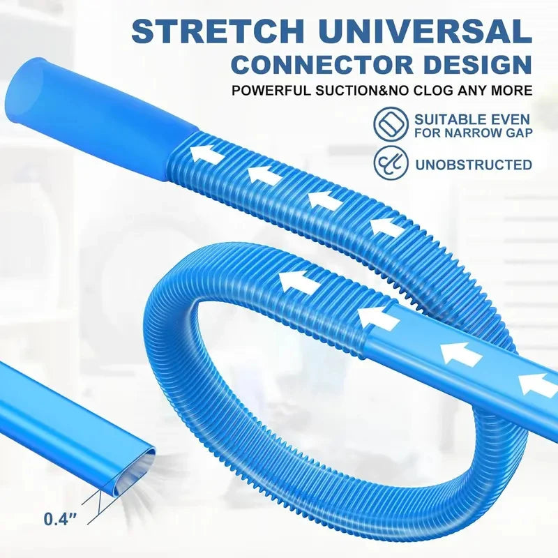 Kit flexible de limpieza de conductos de secadora con aspiradora
