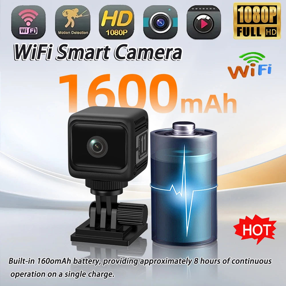 1080P WiFi Mini Security Camera with Night Vision and Motion Detection