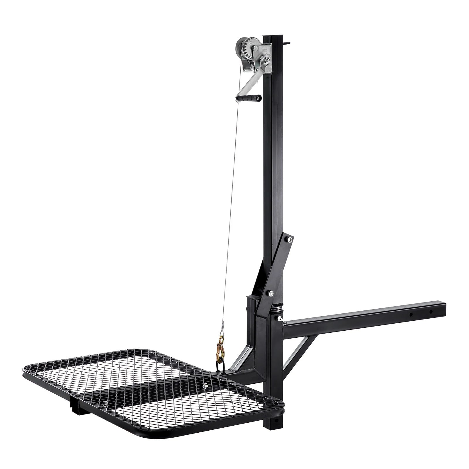 300 lbs Hitch-Mounted Deer Hoist with Platform & 2" Receiver