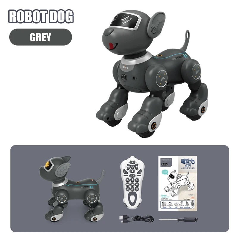 Intelligent Remote Control Robot Dog Electronic Stunt Voice Command Programmable Touch-sense Music Song Children's Toys for Boys