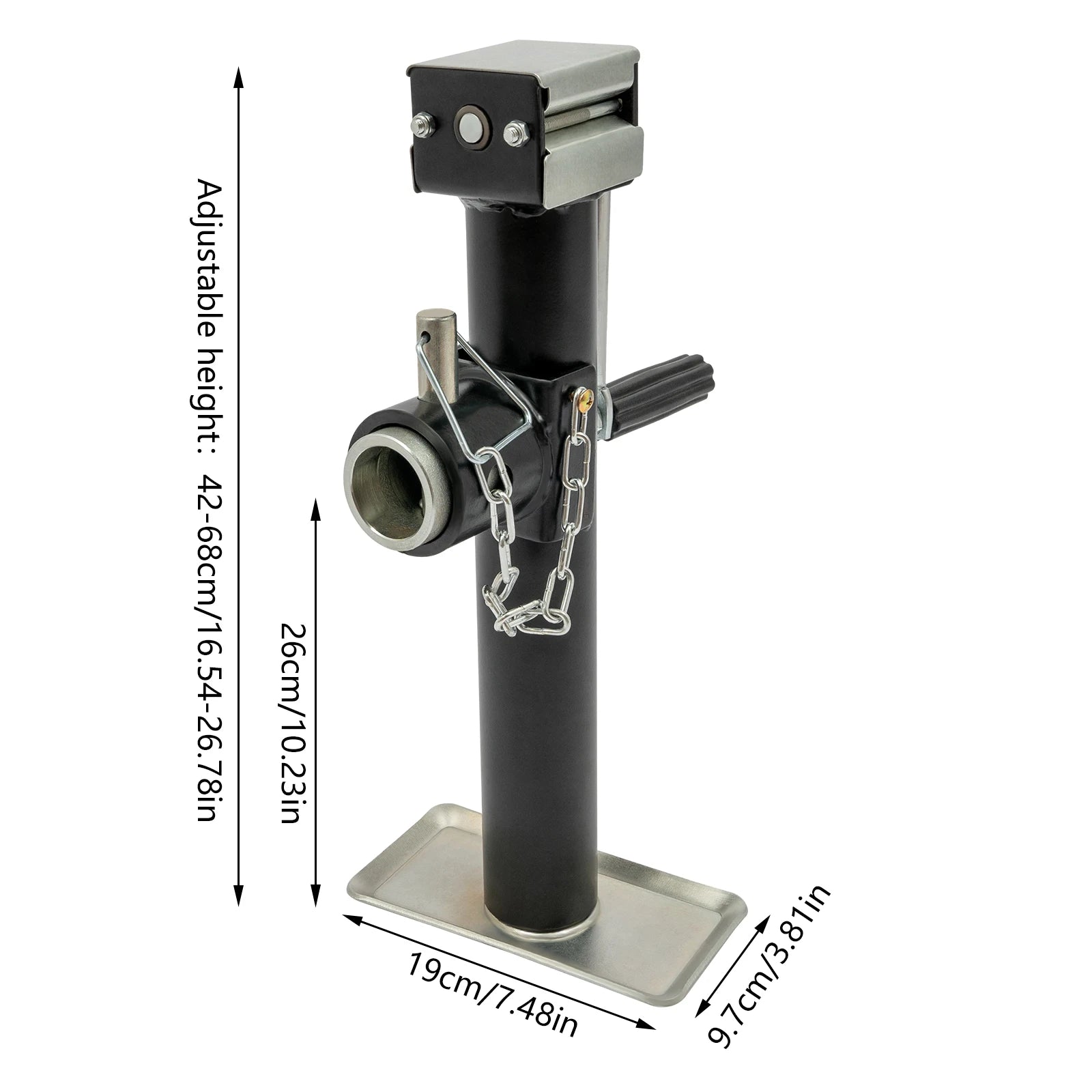 2000 lbs Weld-On Trailer Jack with Support Base