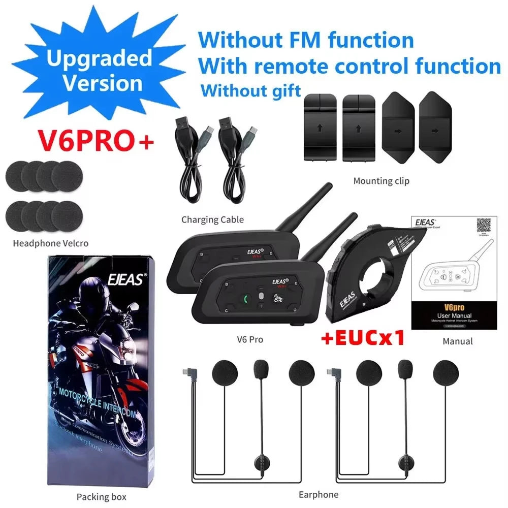 EJEAS V6 Pro+ Motocyklová prilba Interkom Bluetooth headset