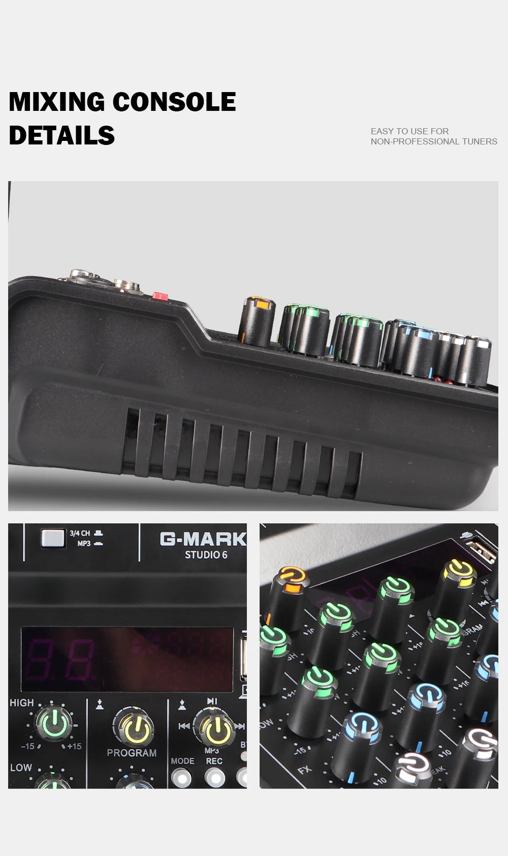Studio 6 Audio Mixer with Bluetooth and USB