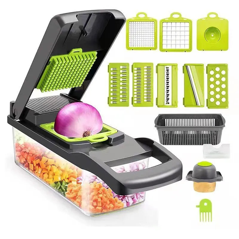Vegetable Slicer Set with Catch Basket