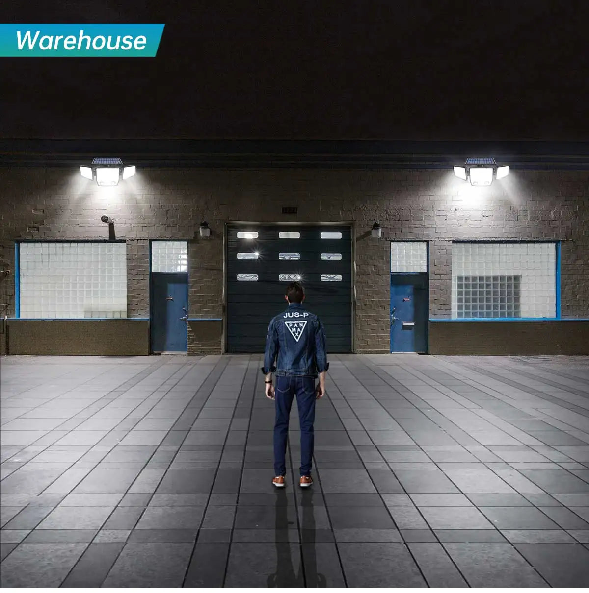 Solar Lights Outdoor Waterproof Super Bright Cordless Solar Motion Sensor Light 3 Adjustable Heads 270° Wide Angle Illumination