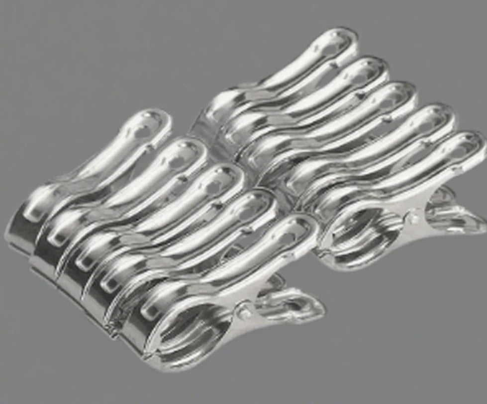 Stainless Steel Towel Clips, Pack of 10