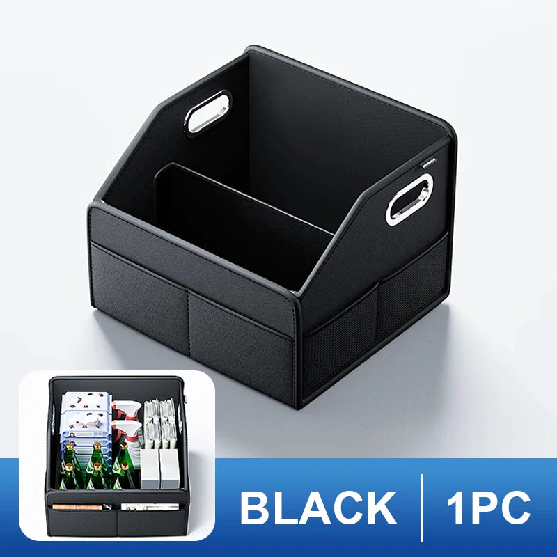 SEAMETAL Foldable Car Trunk Organizer Wear-Resistant Waterproof Car Storage Box with 6-Pocket 22.5L Large Capacity Organizer