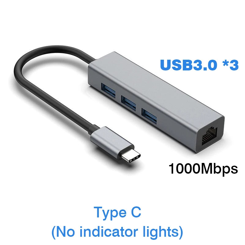 USB-Ethernetadapter en hub, verbindingsopties