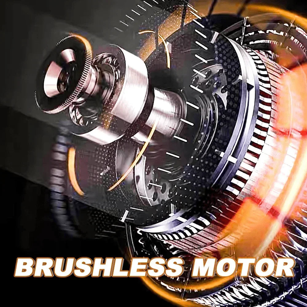 12 Inch Brushless Electric Chainsaw LED Display Cordless Saw Wood Logging Cutting Power Tools For Makita 18V Battery(No Battery)