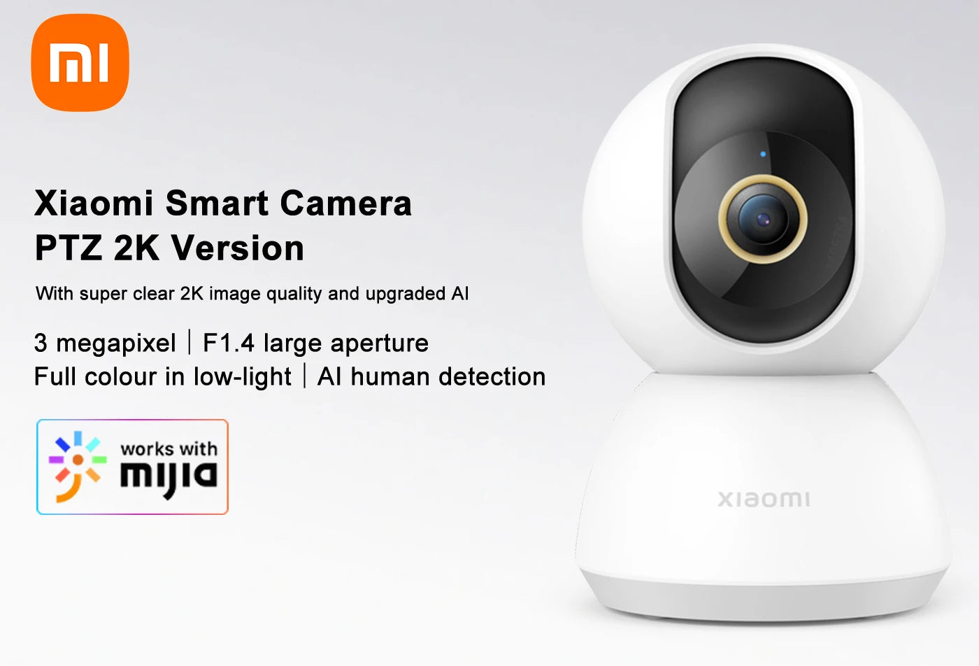 Smart Camera 2K 1296P HD 360 Indoor Security Monitor WiFi Night Vision