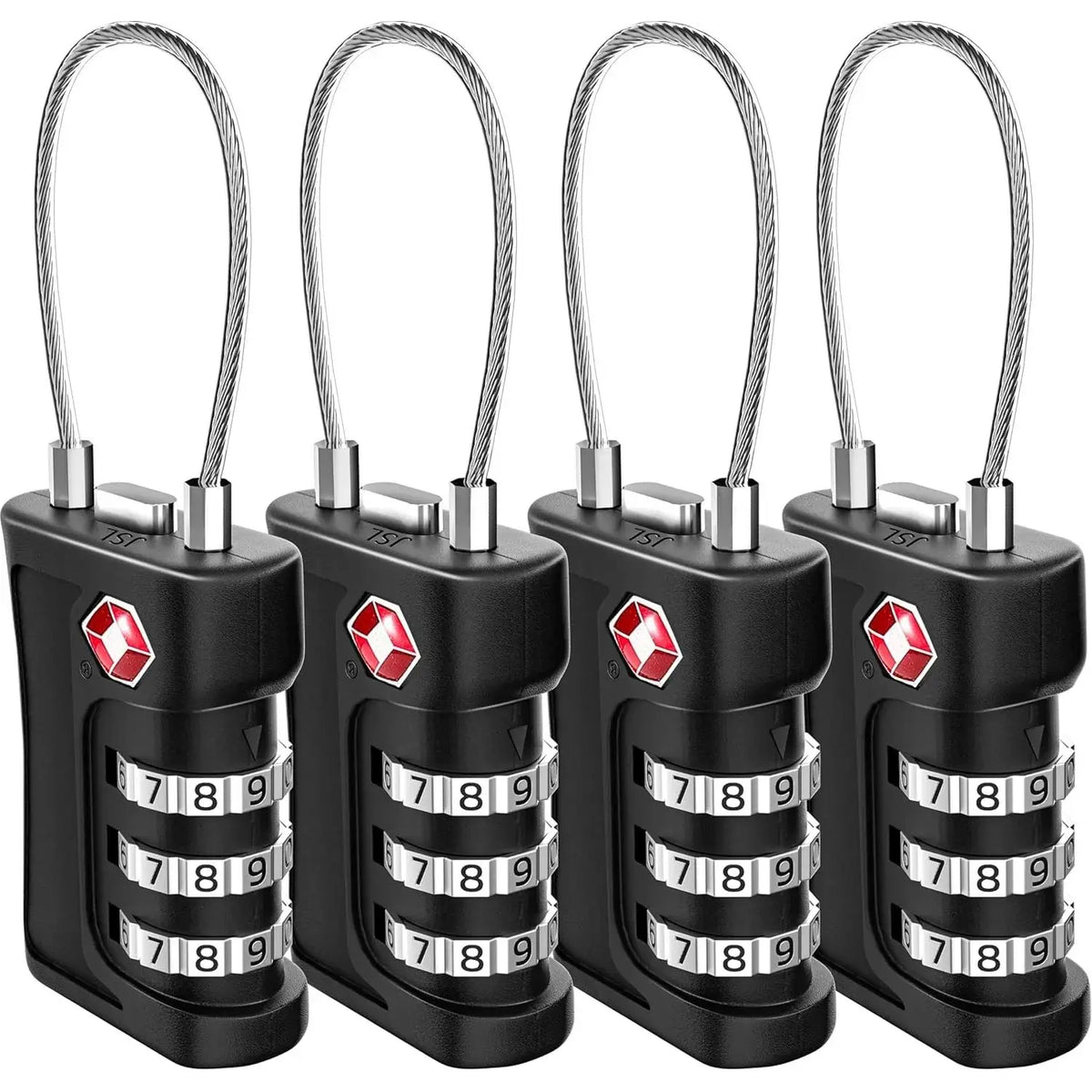 Three-Digit Travel Combination Locks - Packs