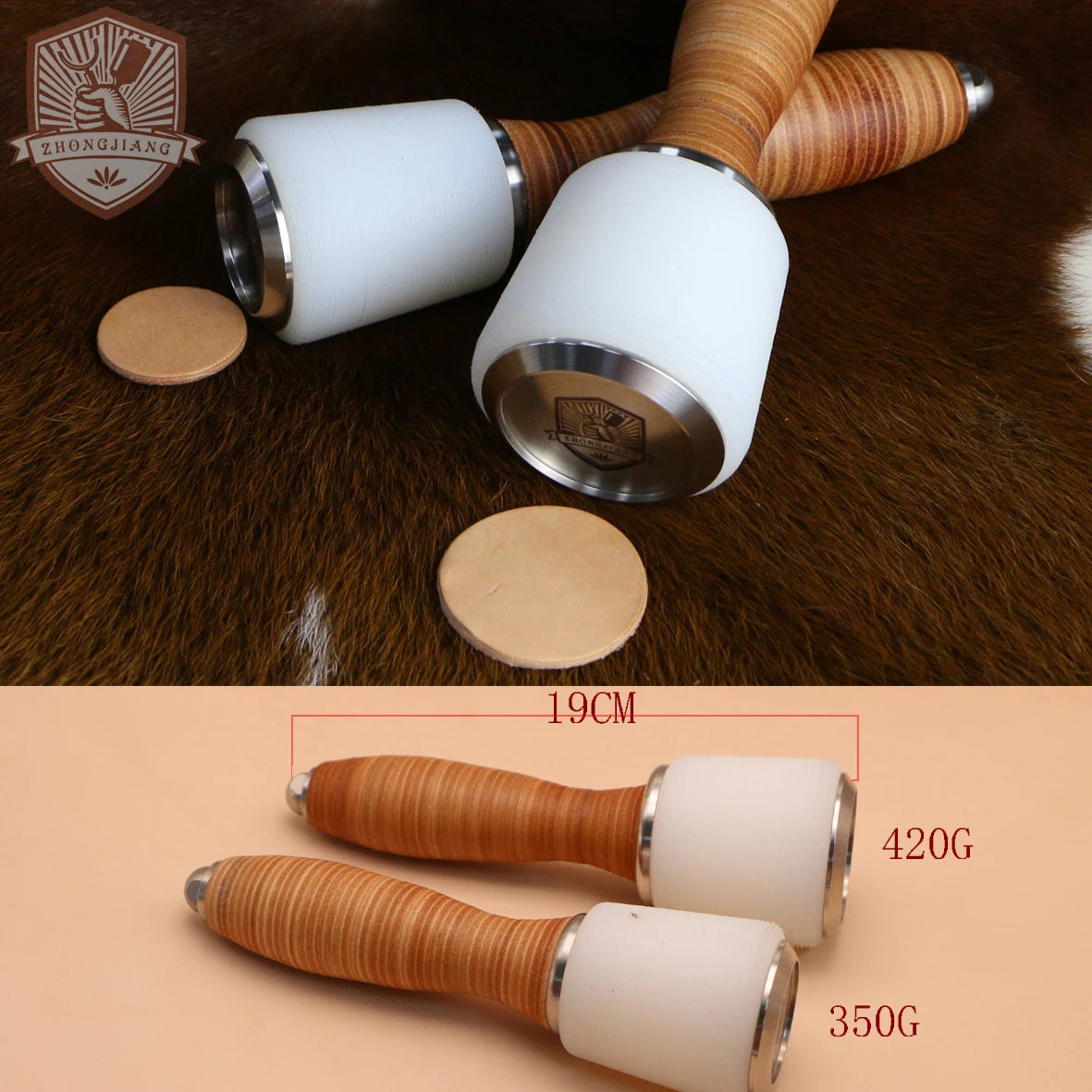 Leathercraft Mallet, 350 g or 420 g