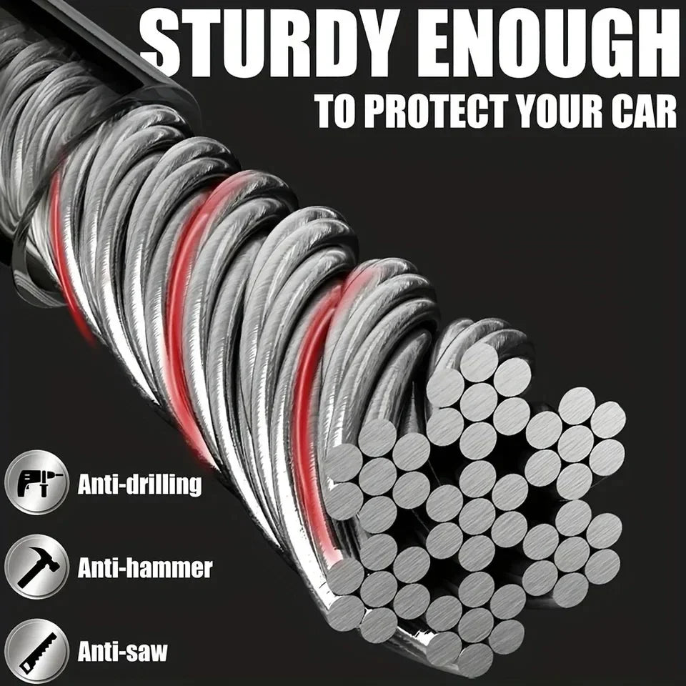Steering Wheel to Seat Belt Cable Lock