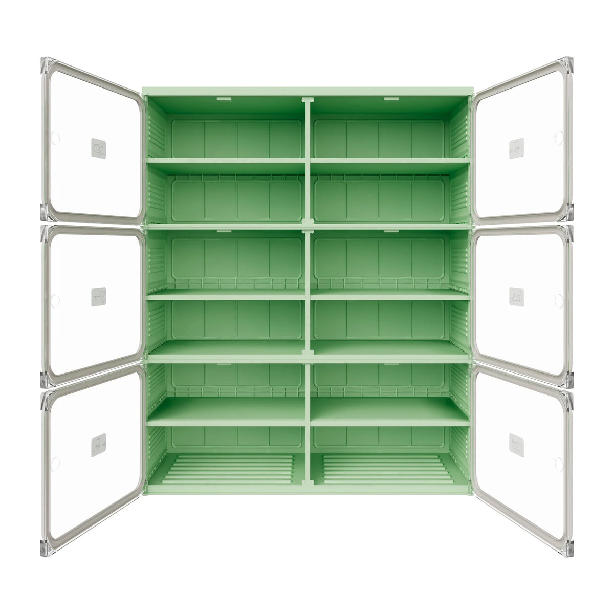 Νarrow Shoe Cabinet Folding Shoe Cabinet With Magnetic Door, Shoe Rack With 6 Doors And 12 Compartments, Shoe Cabinet, For 24 Pairs Of Shoes, 85 X 34 X 108 cm, Plastic Storage Cabinet, For Living Room, Bedroom, Hallway
