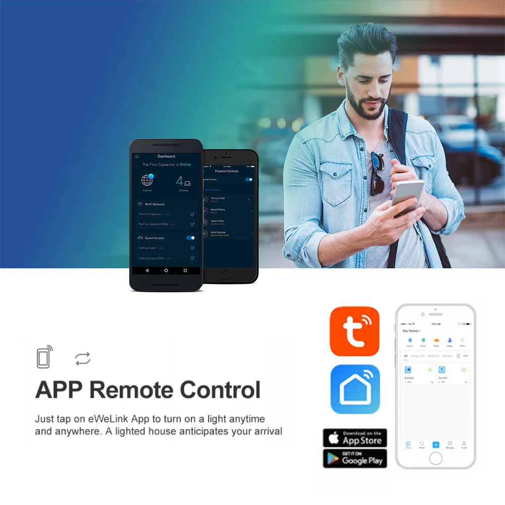 Tweerichting Wi-Fi droog-contact relaiscontroller