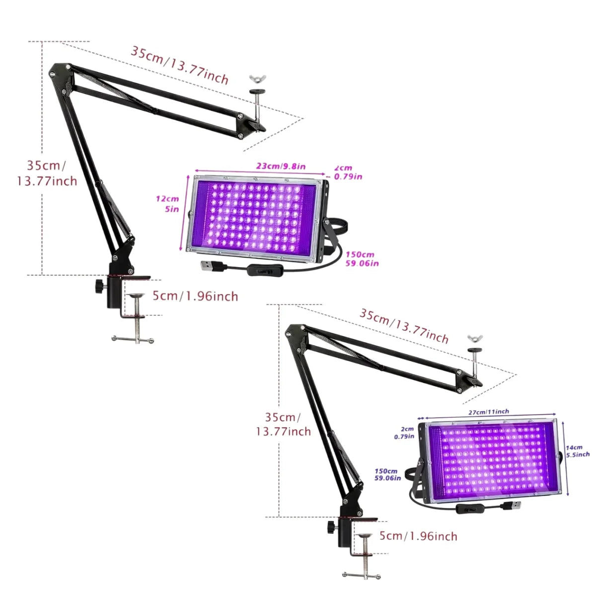 Opzioni kit lampada UV da esposizione e stand