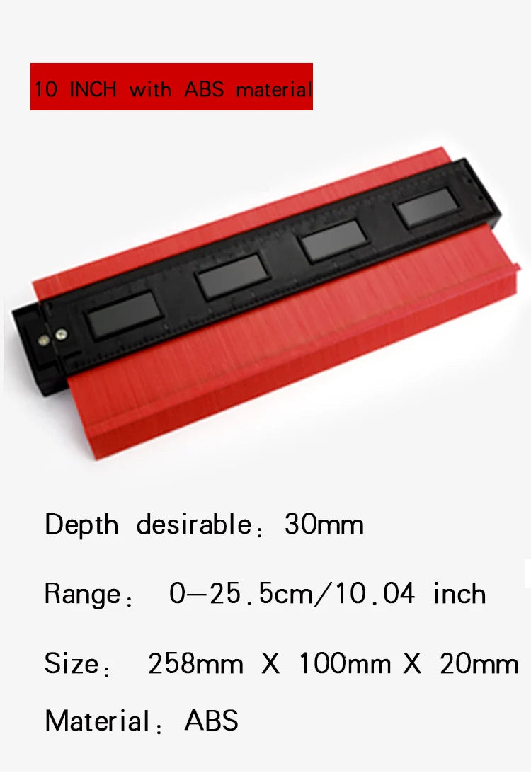 Profile Contour Gauge line Copier Ruler Cutting template Construction Woodworking Measuring instrument ceramic Tiling tiles tool