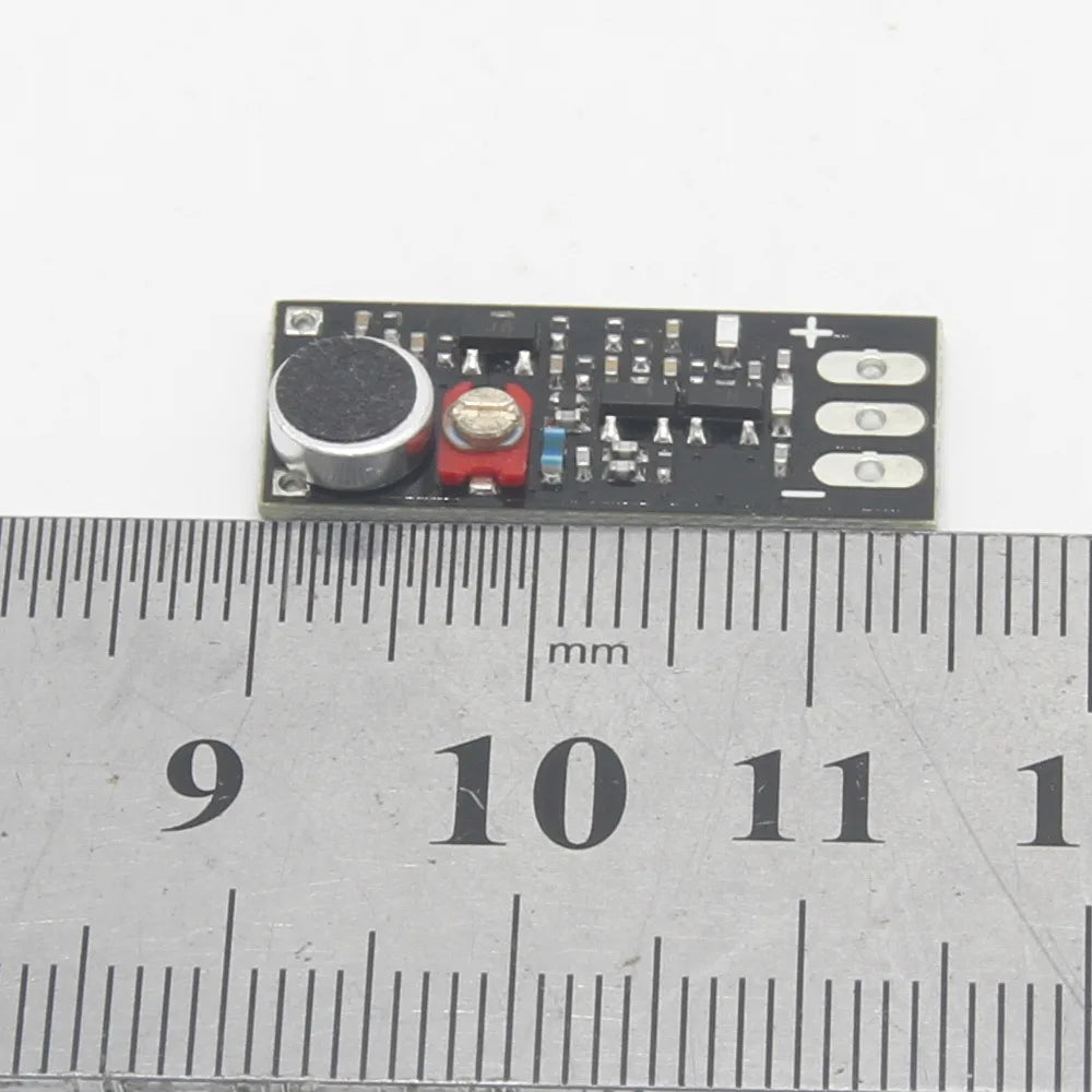 Módulo transmissor para microfone FM de 88-115 MHz, design de ampla tensão de 3 V-9 V, módulo de microfone sem fios na banda FM