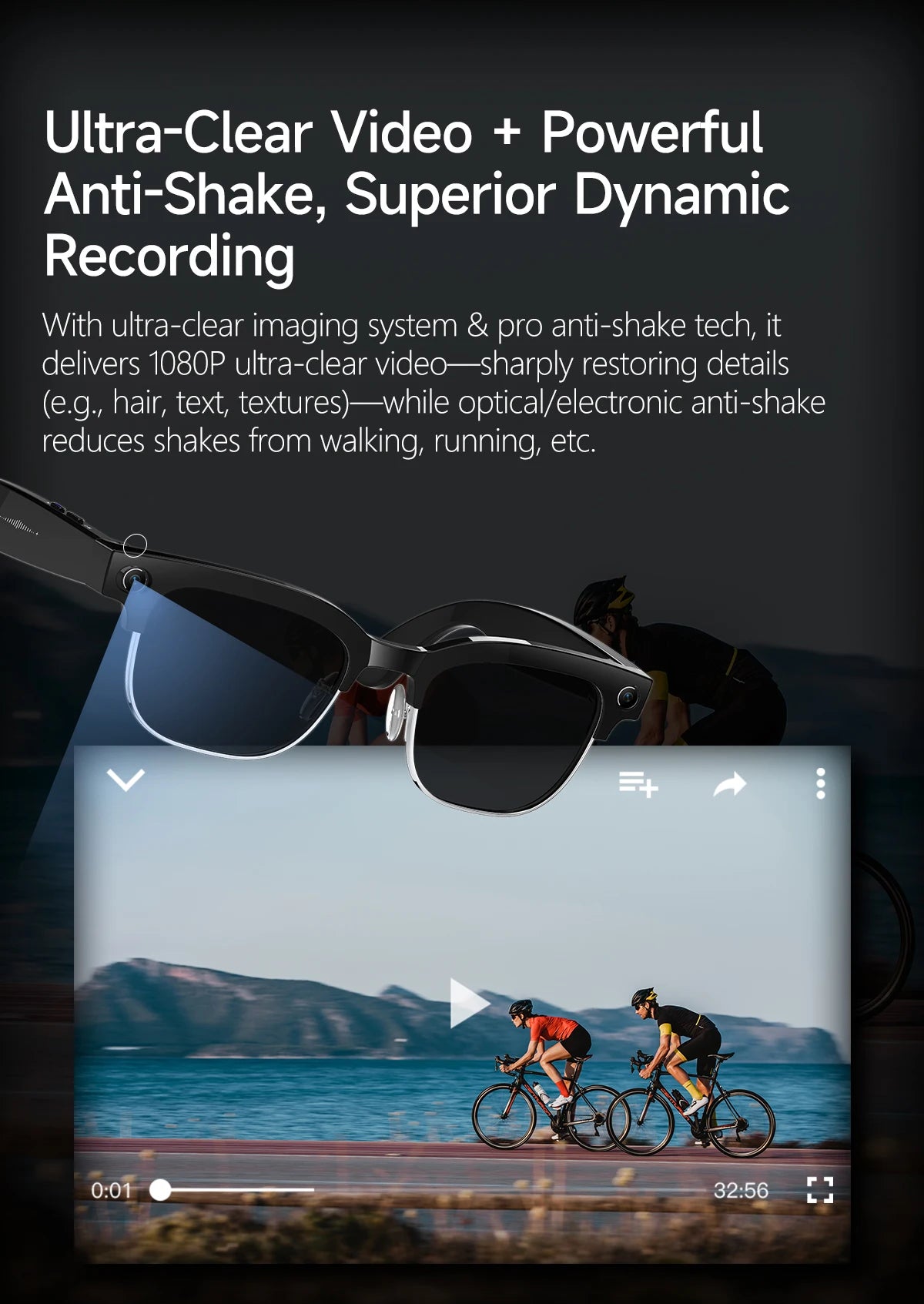 AI Smart Glasses with Camera, Calls, Translation & Audio
