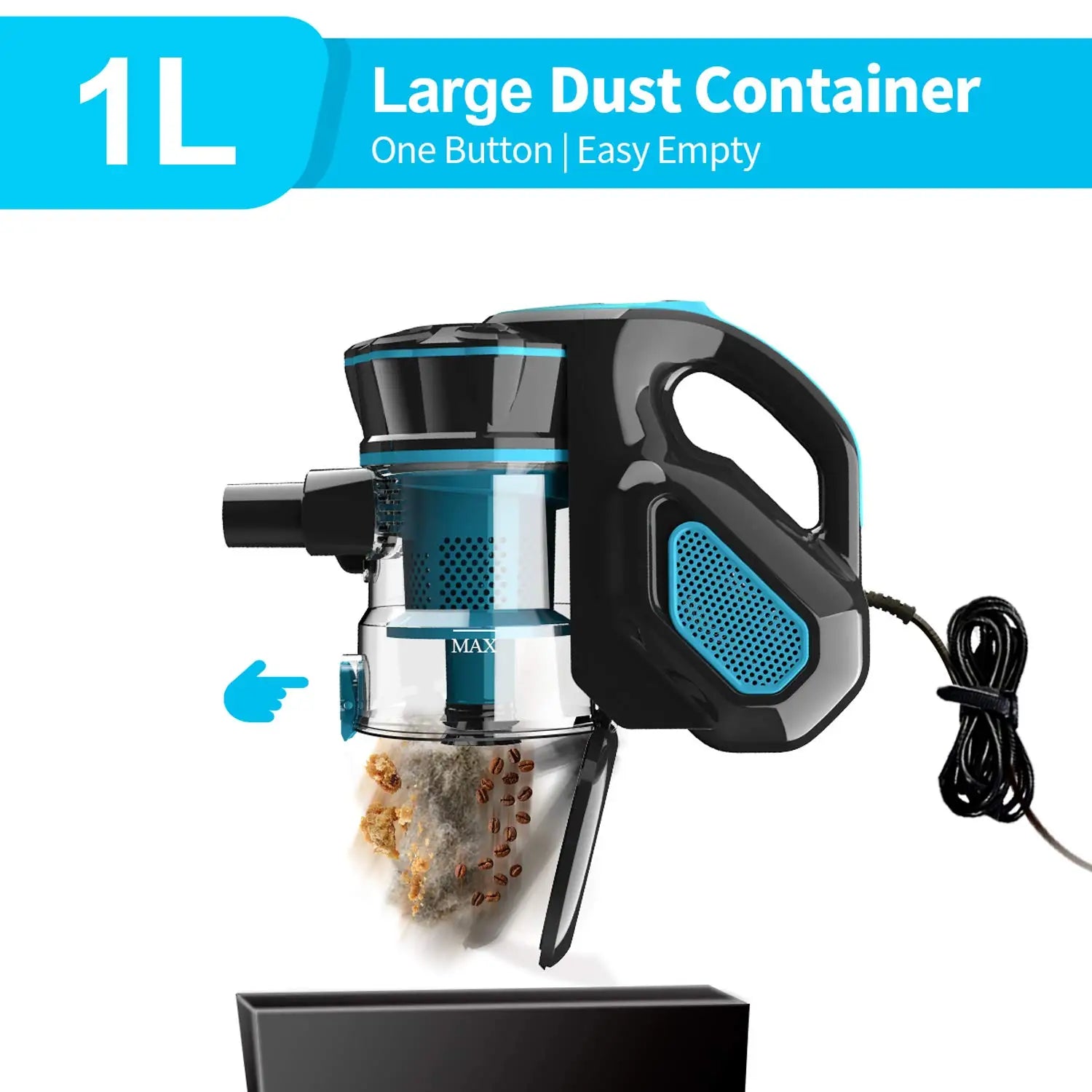 INSE I5 Corded Stick Vacuum 600W 18Kpa Lightweight 2-in-1 Cleaner