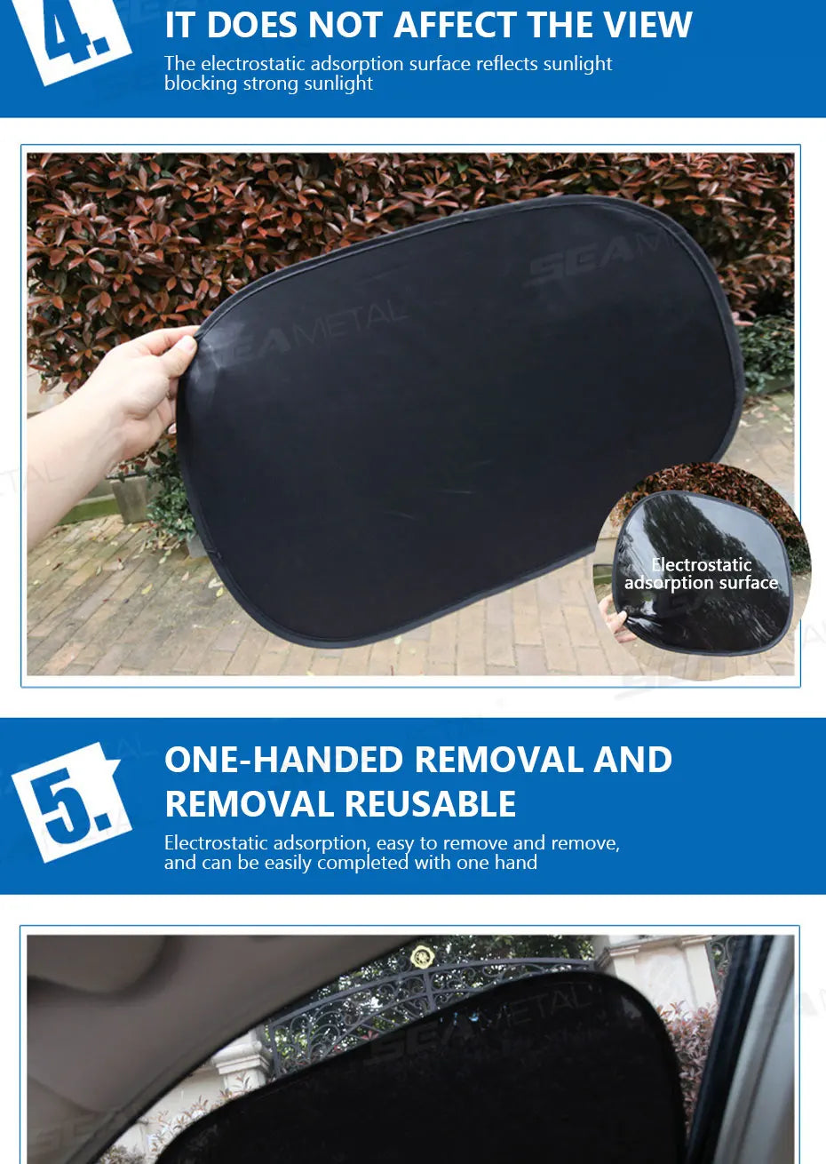 BLALION 2‑Pack Car Window Sunshade Mesh Protector